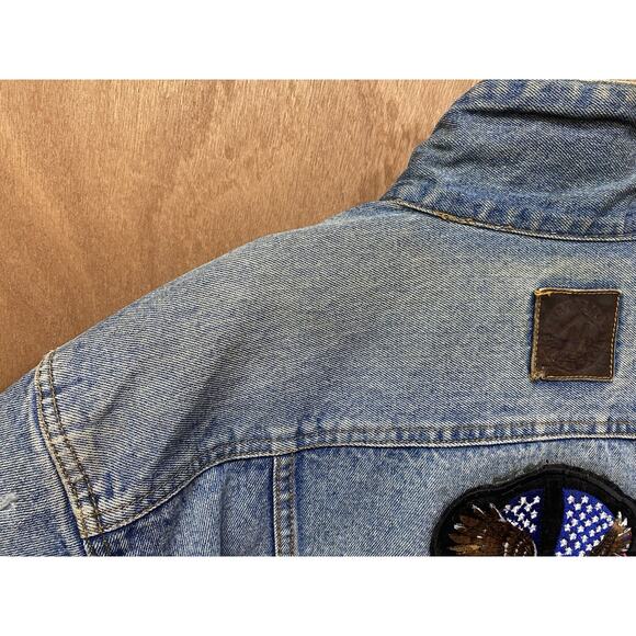 Vintage 1990’s Marlboro Denim Jacket With GUNS .N. ROSES patches. Size M - Picture 7 of 16